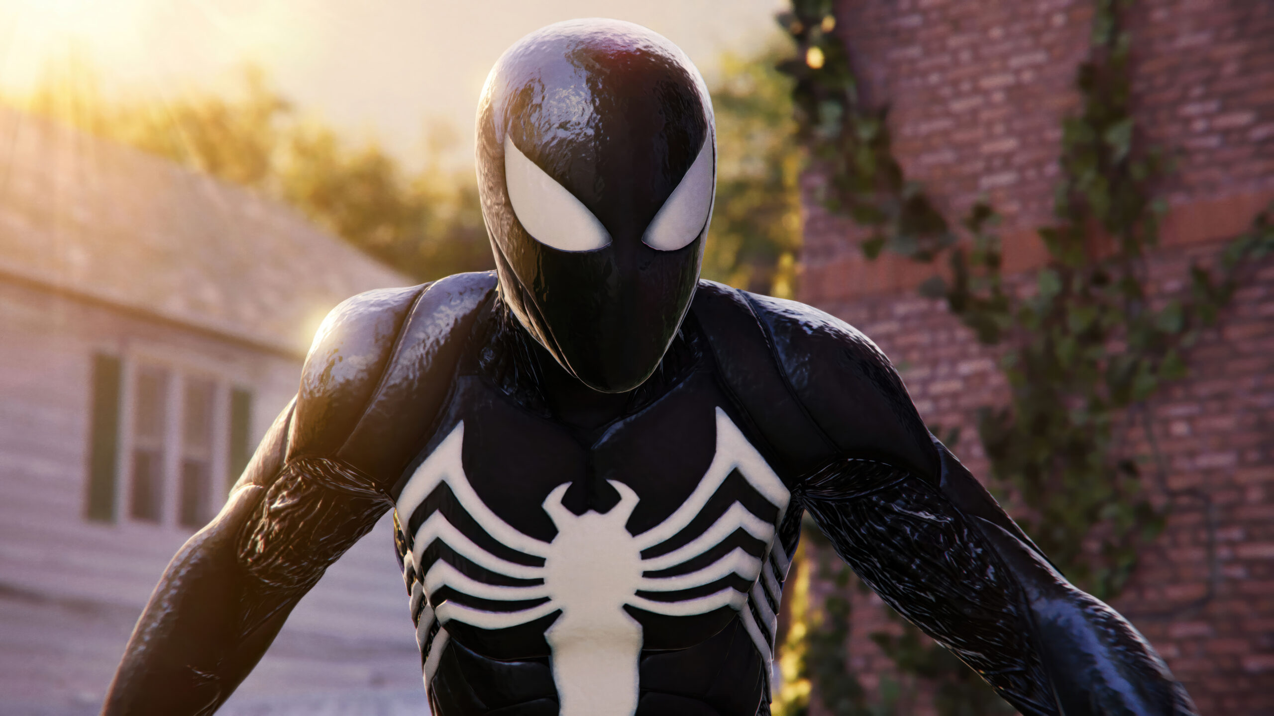 Marvel's Spider-Man 2 Spider-Man Venom Suit 4K Wallpaper