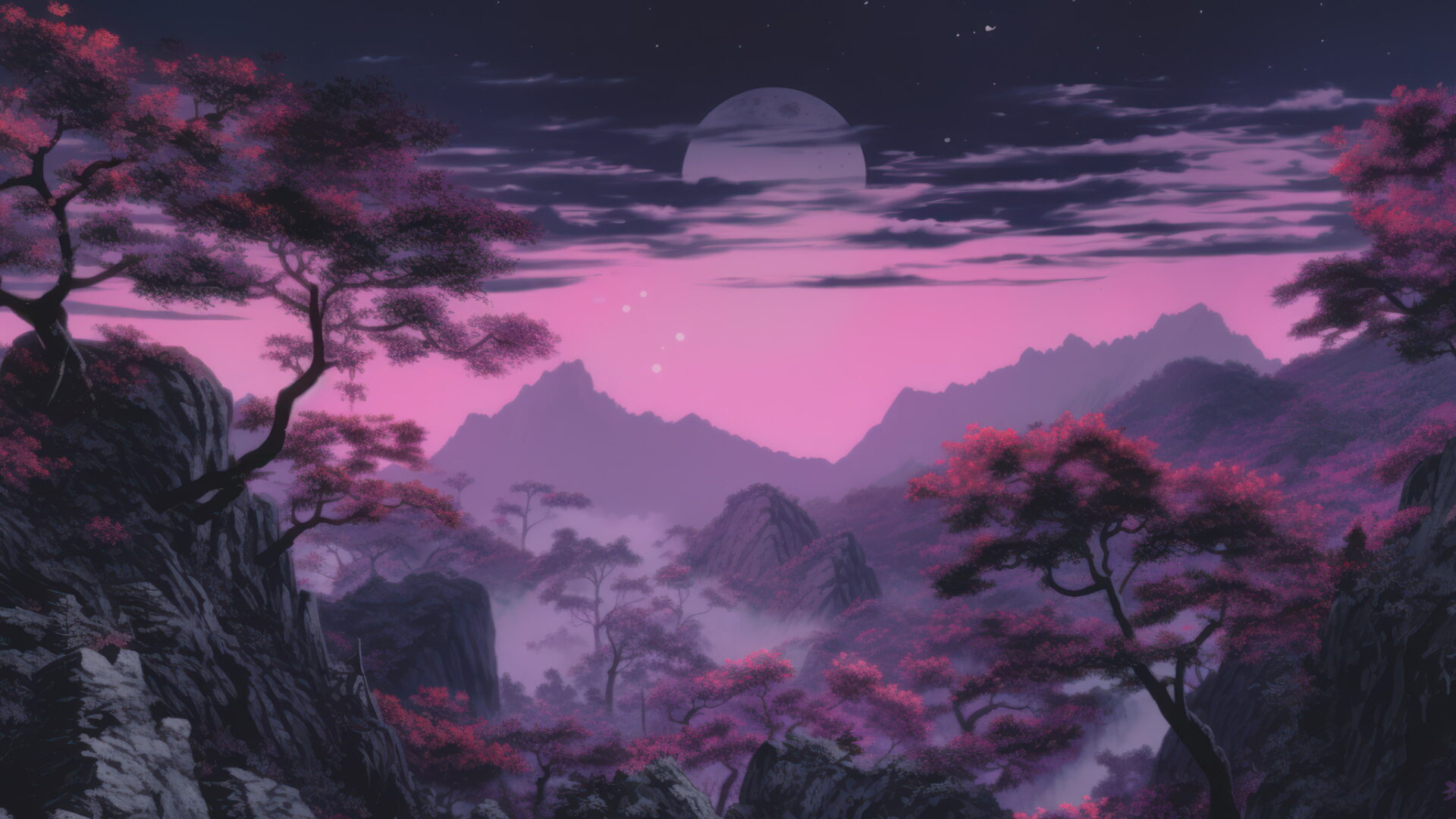 Anime fantasy forest 2K wallpaper download