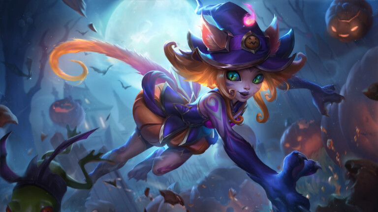 A stunning 4K desktop wallpaper featuring the Bewitching Neeko skin from League of Legends.