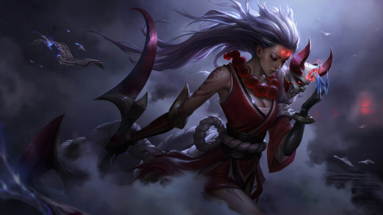 LoL 4K wallpaper featuring Blood Moon Diana, one of the most popular skins in League of Legends.