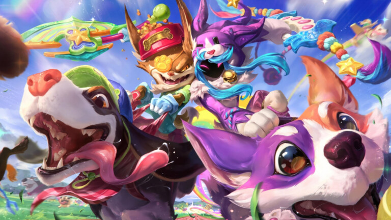 Get ready for an epic battle with the Cats vs. Dogs Kled and Kindred skins from League of Legends. This 4K LoL wallpaper features the fierce champions and their loyal animal companions in action.