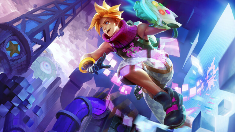 Enjoy this stunning 4K wallpaper featuring the Ezreal Arcade skin from League of Legends.