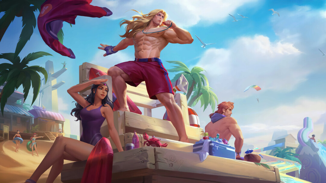 Pool Party Taric Skin League of Legends Runeterra 4K Wallpaper