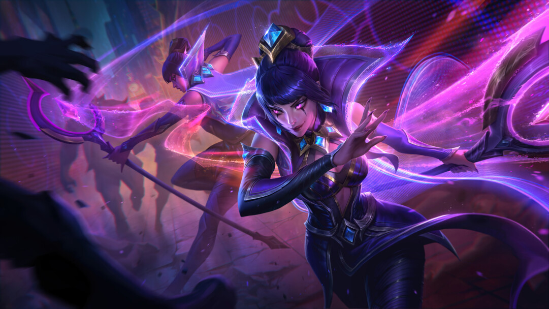 Get hyped for the competition with this stunning Championship LeBlanc skin from League of Legends.
