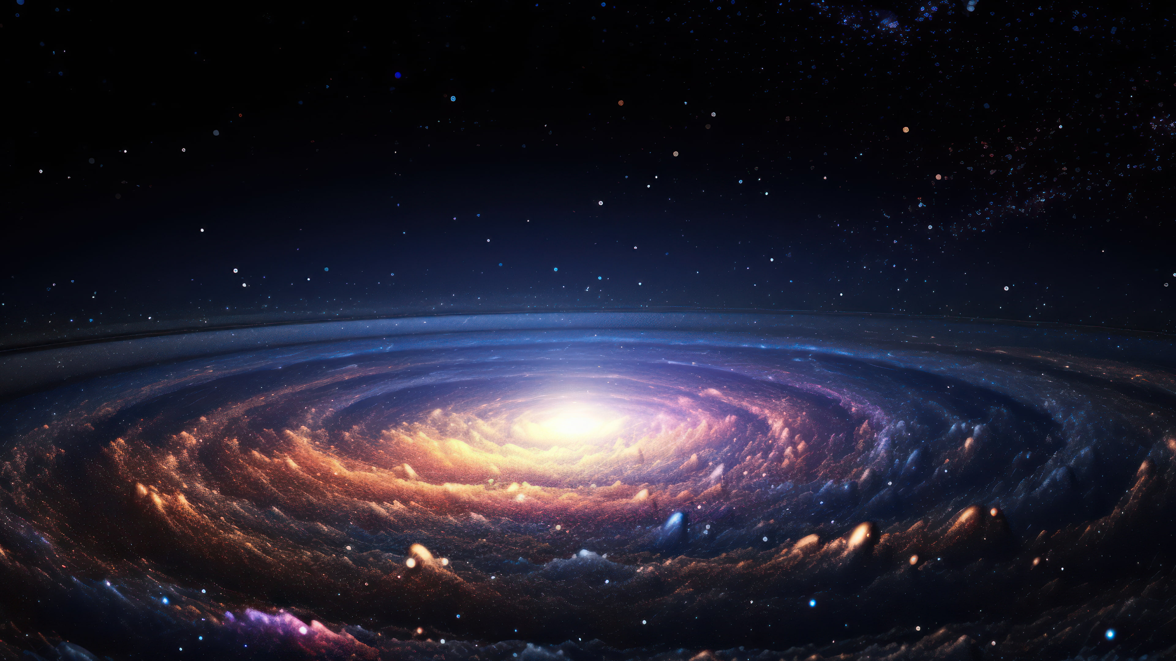 Colorful Spiral Galaxy AI Generated 4K Wallpaper - Pixground - Download ...