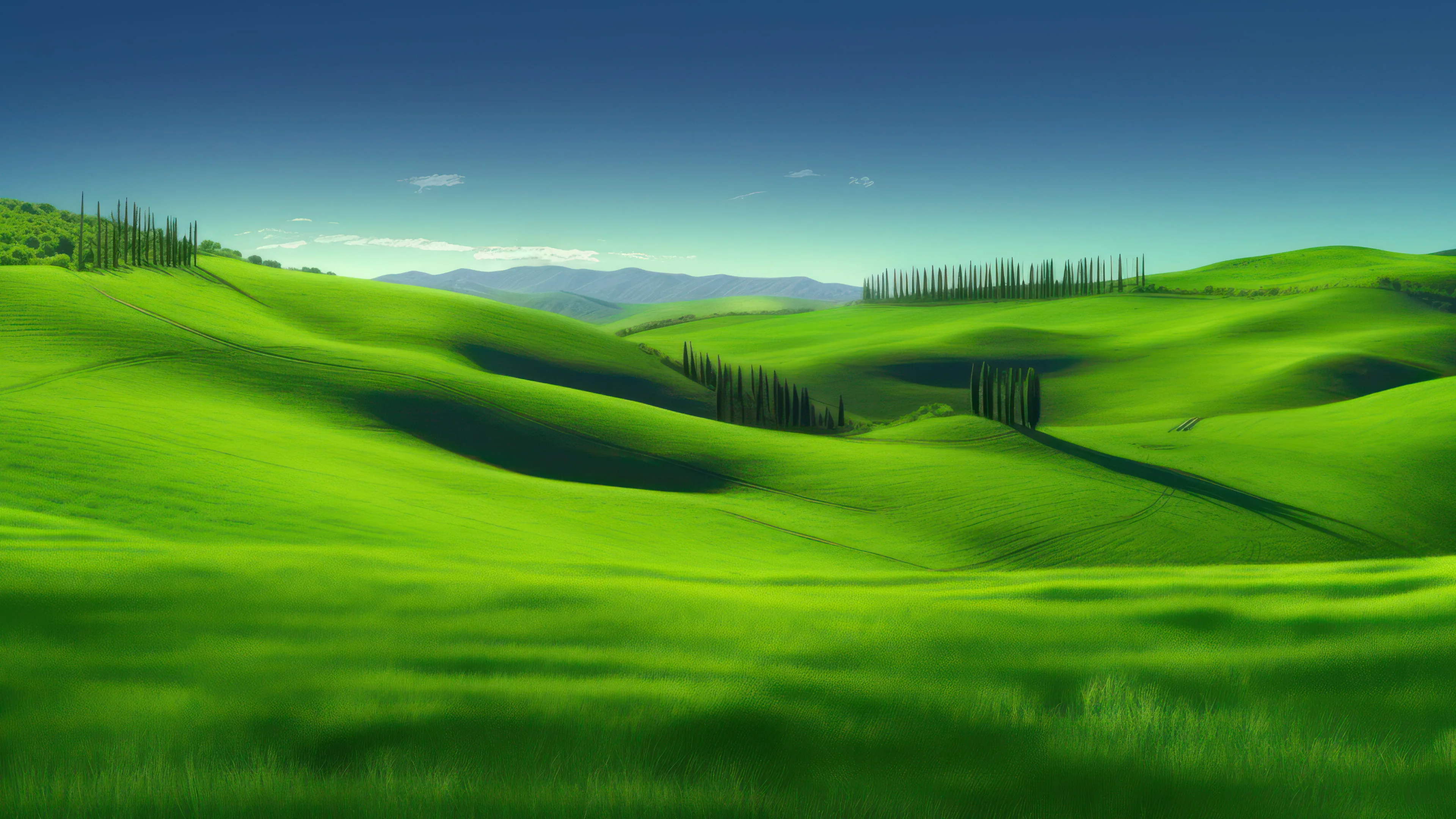 Green scenery wallpapers 4K. Generative AI. High quality Stock Illustration  | Adobe Stock