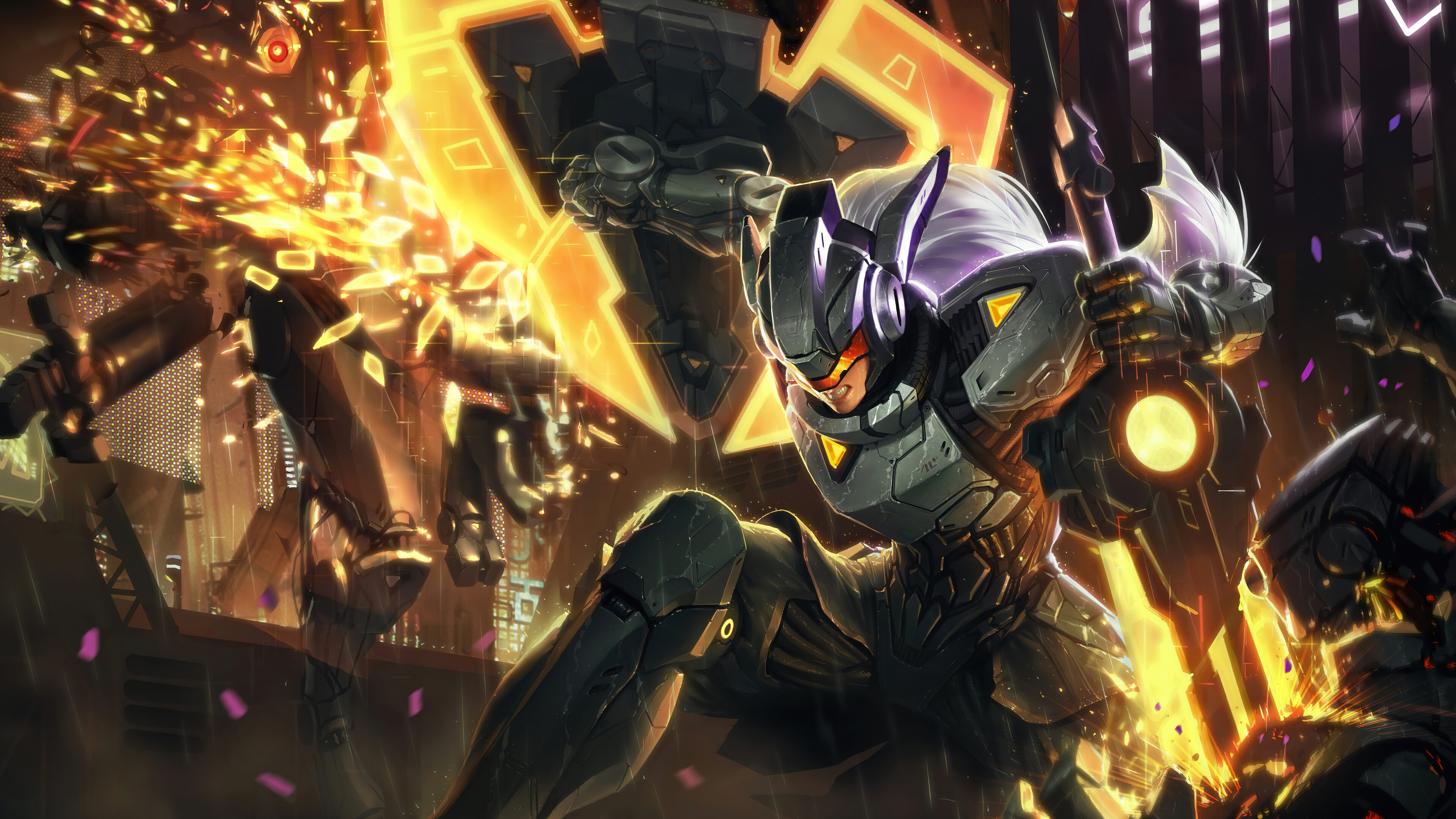 A stunning 4K wallpaper featuring Project Leona Skin from League of Legends Wild Rift.