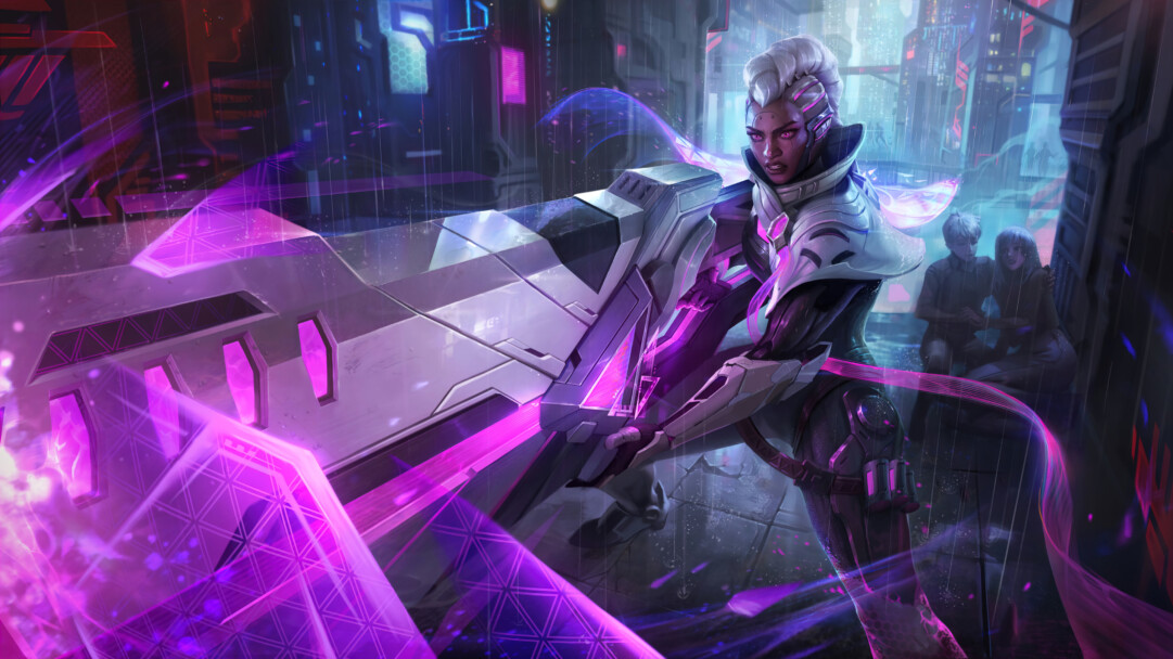 A stunning 4K desktop wallpaper featuring the Project Senna skin from League of Legends.