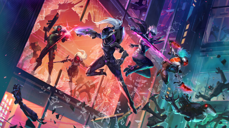 Get ready for battle with Project Vayne, Fiora, Akali, Jhin, and Katarina in this League of Legends Wild Rift 4K Wallpaper. Show off your love for the game and these incredible skins with this stunning desktop wallpaper.