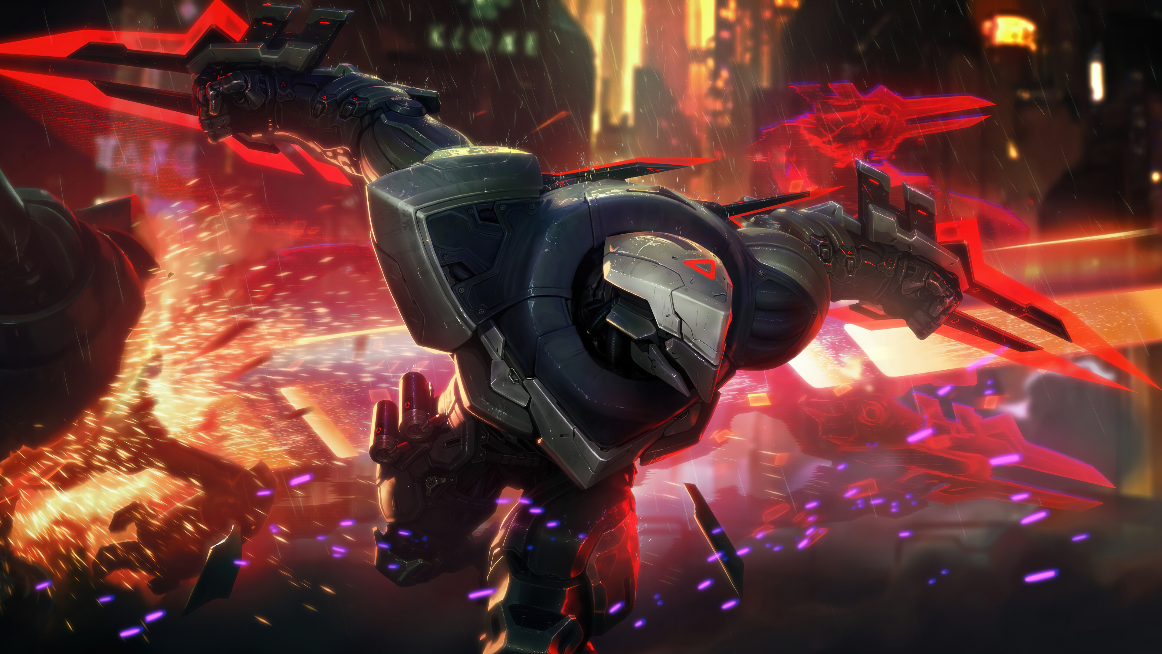 A stunning 4K desktop wallpaper featuring the Project Zed skin from League of Legends.