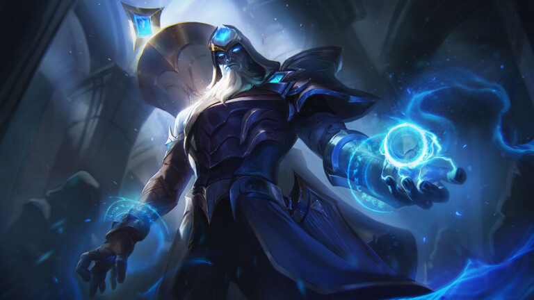 Get this stunning Ryze Championship skin 4K wallpaper featuring the powerful blue mage from League of Legends. Perfect for any fan of the game.