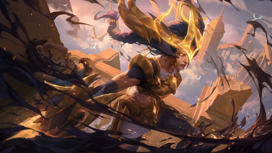 A stunning 4K desktop wallpaper featuring Shyvana's Arclight skin from Legends of Runeterra.