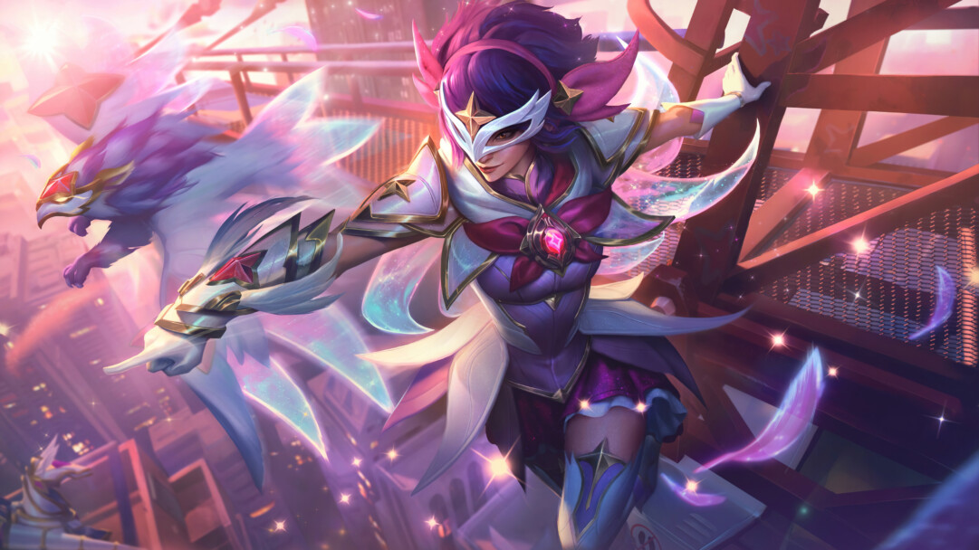 A beautiful 4K desktop wallpaper featuring the Star Guardian Quinn skin from League of Legends.