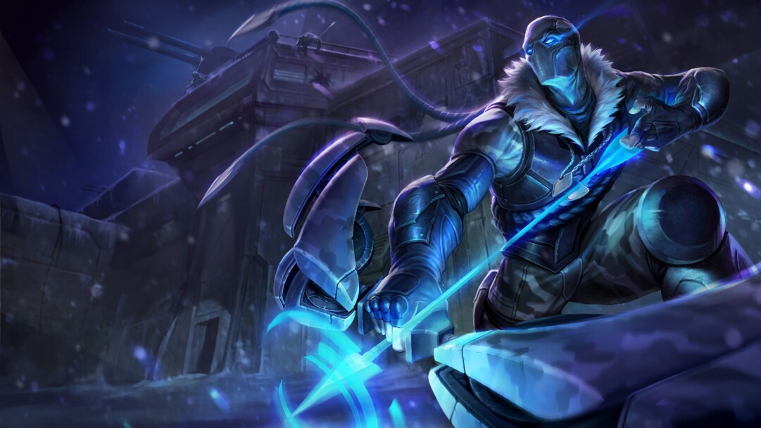 Get this stunning Arctic Ops Varus skin wallpaper in 4K resolution for your desktop. The skin features Varus in a winter-themed outfit, ready to take down his enemies in the Fields of Justice.