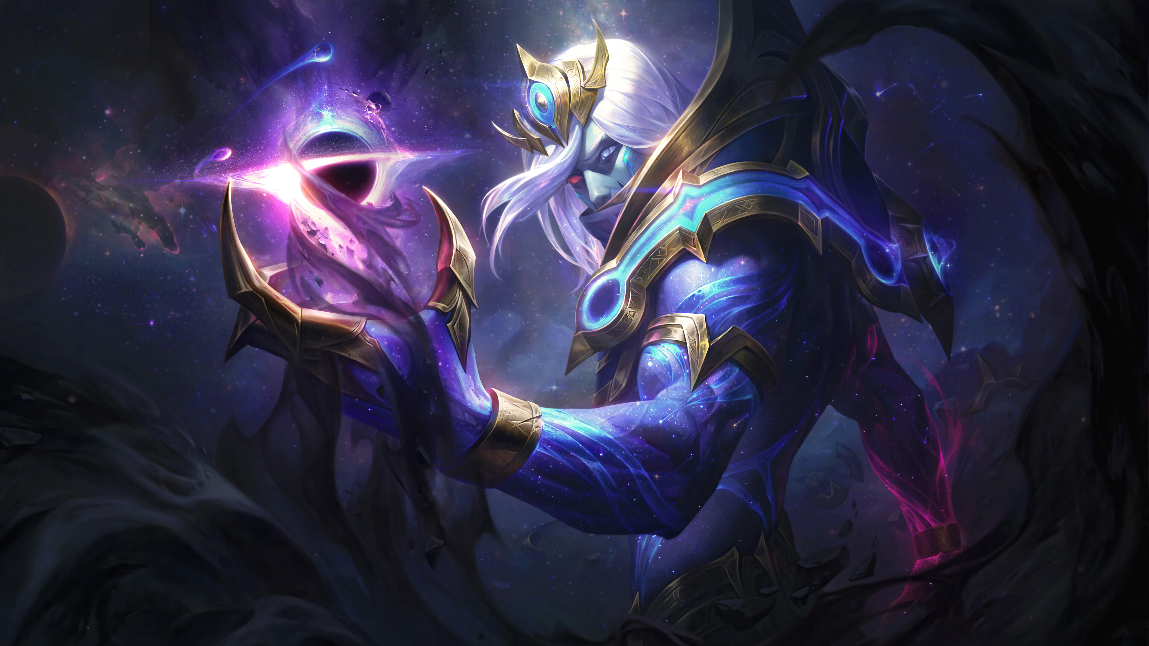 A stunning 4K desktop wallpaper featuring the Cosmic Devourer Vladimir skin from League of Legends.