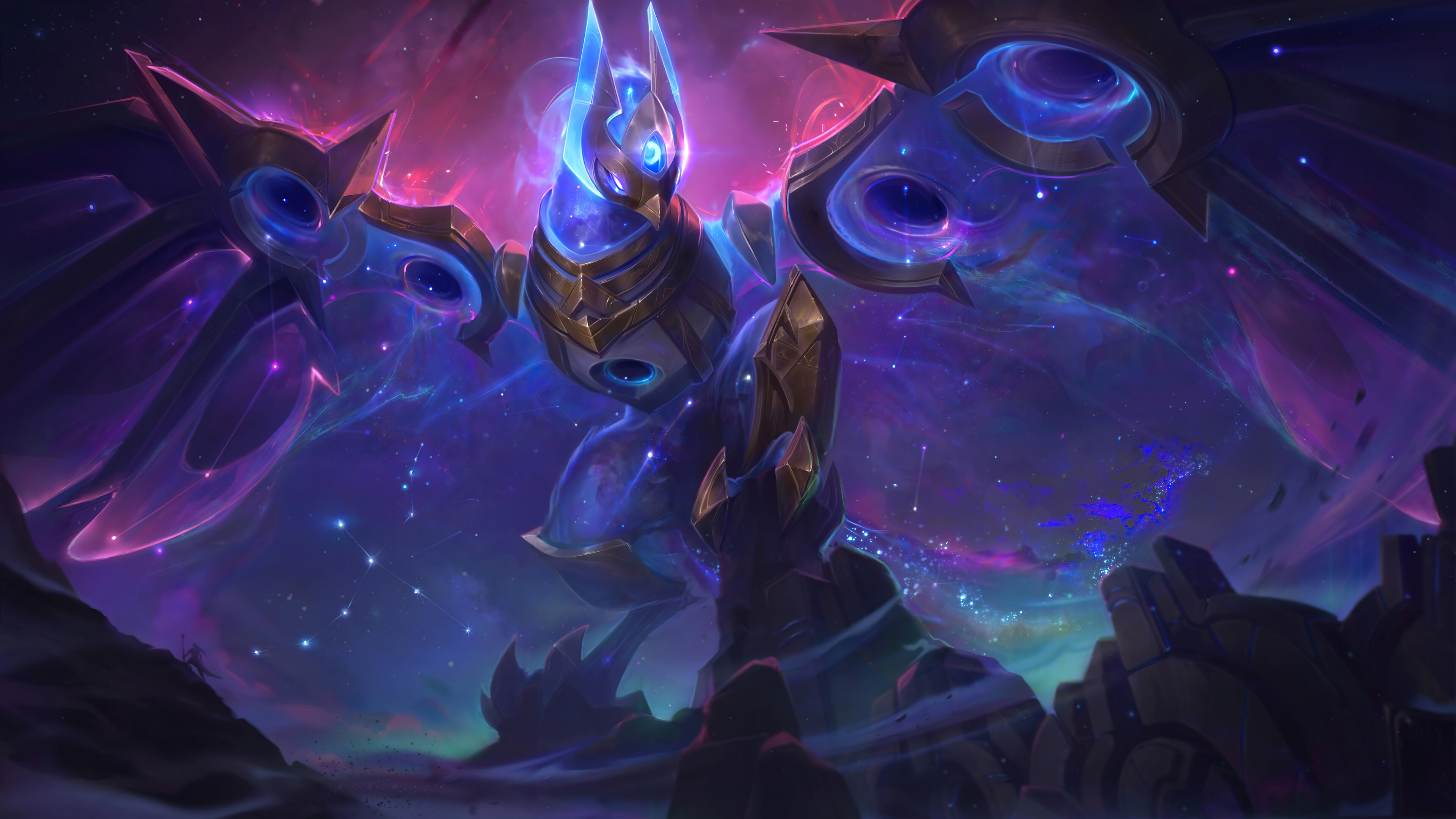 A beautiful 4K desktop wallpaper featuring the Cosmic Flight Anivia skin from League of Legends.