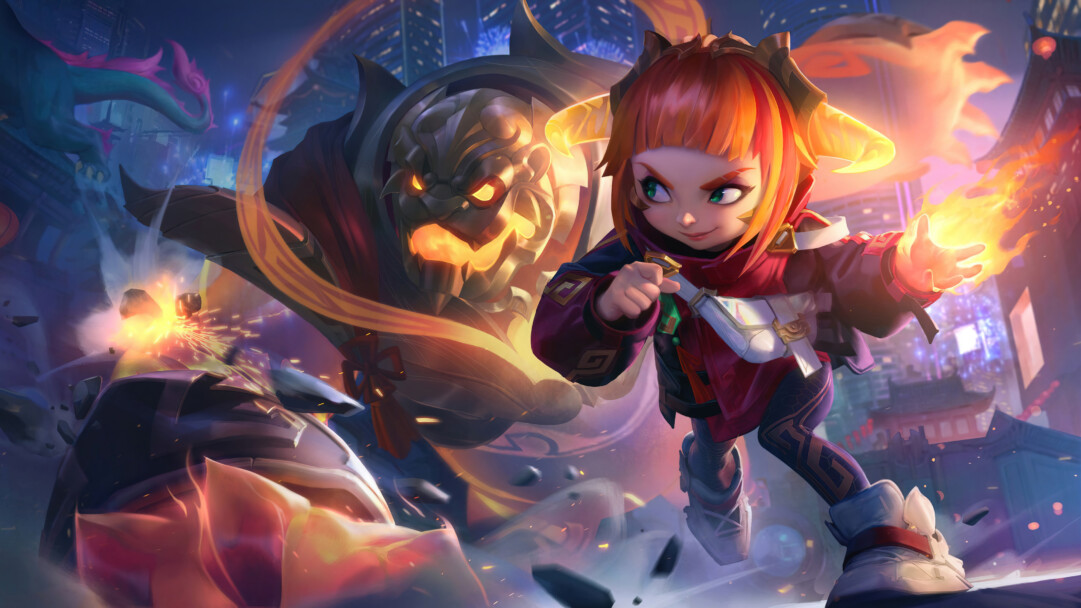 A stunning 4K desktop wallpaper featuring the Lunar Beast Annie skin from League of Legends.