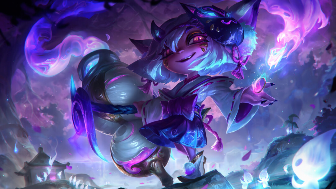 A beautiful 4K desktop wallpaper featuring the Spirit Blossom Tristana skin in League of Legends.