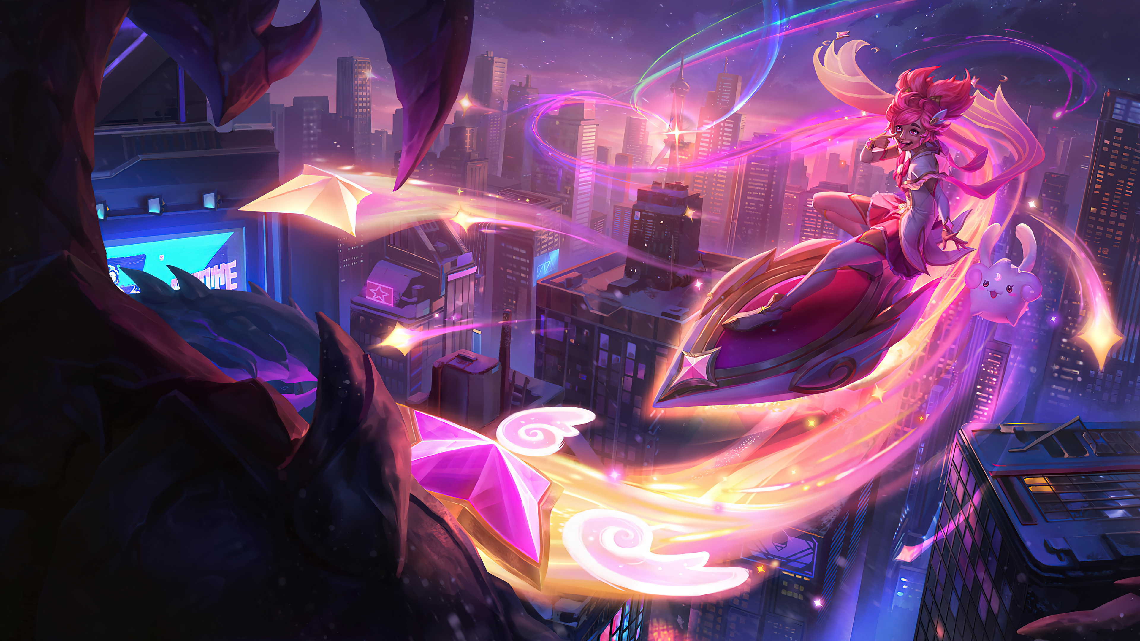 A stunning 4K desktop wallpaper featuring the Star Guardian Taliyah skin from Legends of Runeterra.