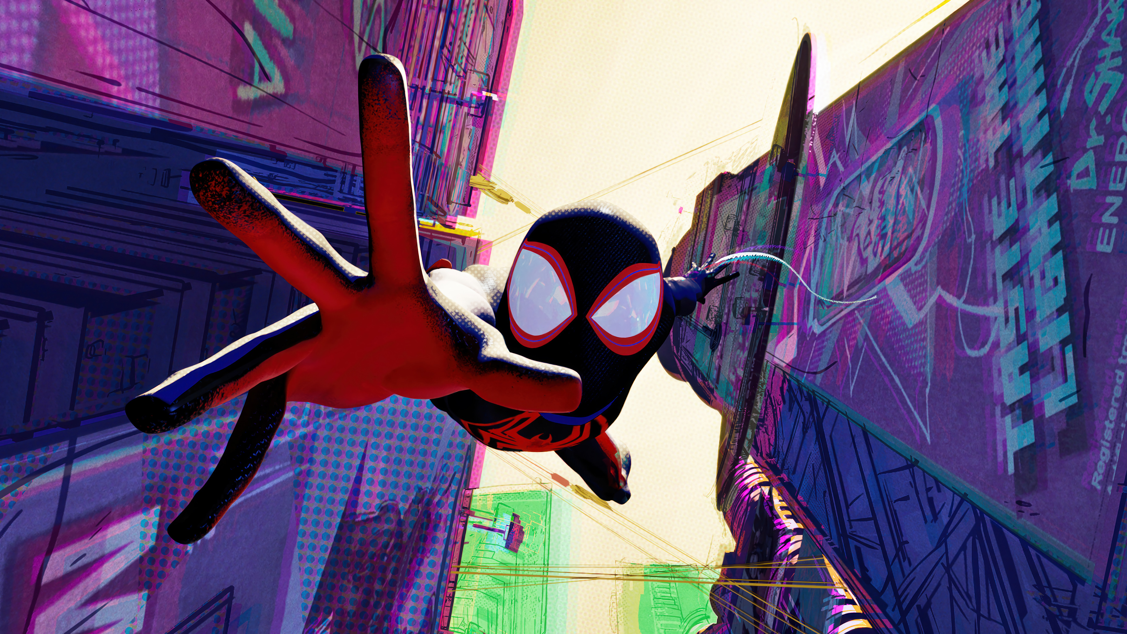 Swing into Action: Spider-Man Across the Spider-Verse 4K Wallpaper