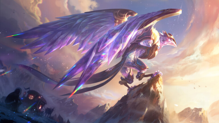 A stunning 4k wallpaper featuring the Victorious Anivia Skin from the popular game League of Legends. This gaming wallpaper showcases the majestic Anivia in high resolution, perfect for fans of the game and 4k enthusiasts.