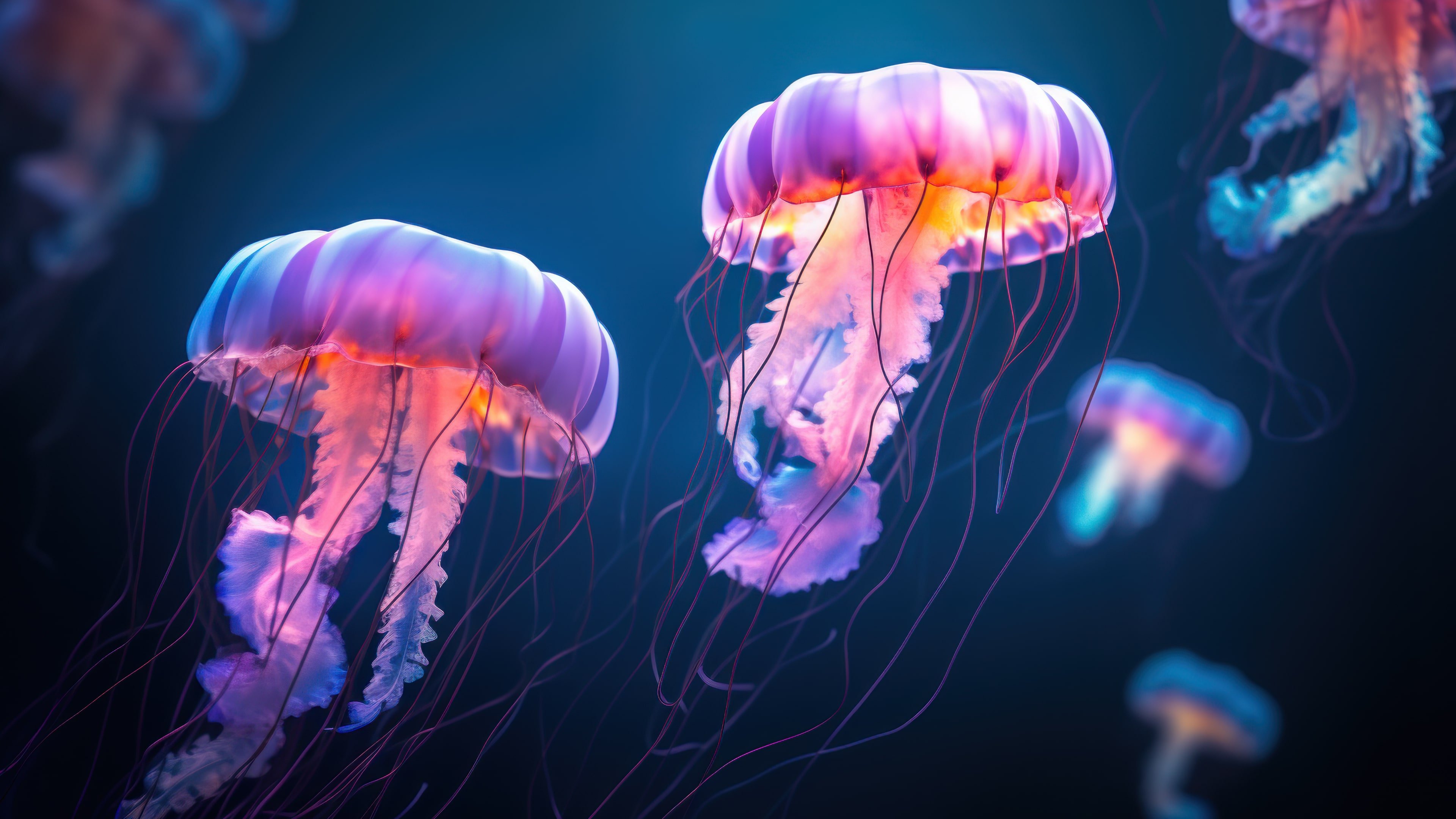 Orange Jellyfish Wallpaper · Free Stock Photo