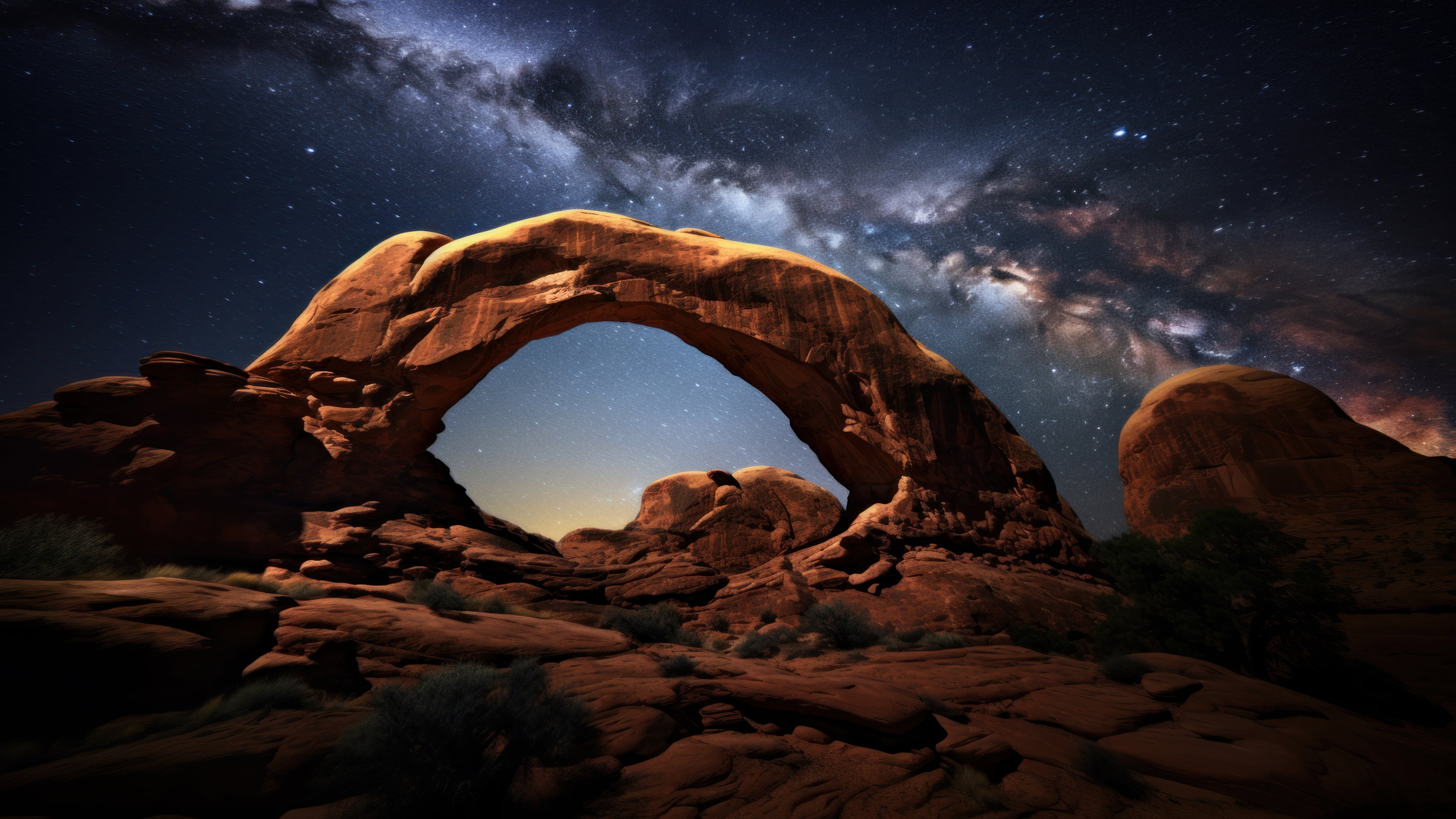 arches national park night