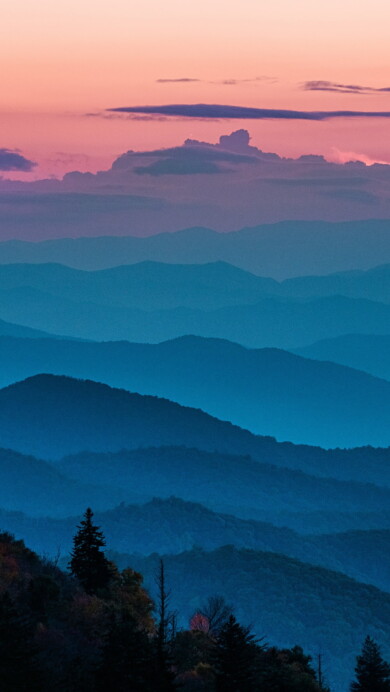 Discover the natural beauty of the USA's Blue Ridge Mountains with this captivating 4K wallpaper. The scenic landscape of the Appalachian Mountains offers a serene and tranquil escape for nature enthusiasts and travelers. Perfect for a desktop background that showcases the rugged and majestic beauty of North America's wilderness.