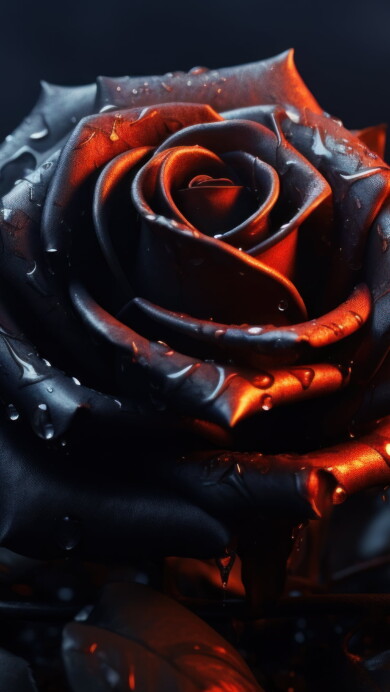 Admire the dramatic beauty of a dark rose in exquisite 4K resolution. This stunning wallpaper showcases the deep crimson petals of a rose in full bloom, evoking a sense of elegance and romantic charm. Ideal for those who appreciate the allure of botanical aesthetics as a captivating desktop background.