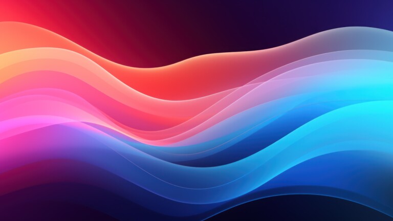 Enjoy the vibrant, high-resolution 4K wallpaper of colorful abstract flowing waves, created by AI. This digital artwork is perfect for your background, showcasing modern and contemporary design.