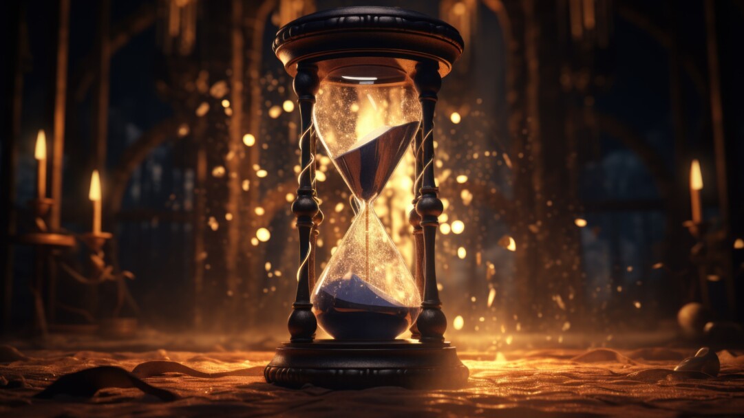 Explore the concept of time and creativity with this AI-generated 4K wallpaper featuring a captivating golden hourglass. This unique digital artwork captures the essence of time as it flows like sand through an hourglass, making it an ideal choice for those seeking an imaginative and artistic desktop background with a touch of timelessness.