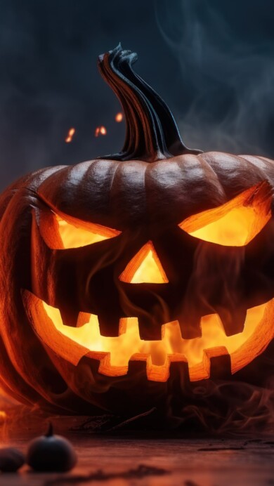 Set your screen ablaze with the Halloween spirit using this captivating 4K wallpaper, showcasing an AI-generated pumpkin engulfed in flames. It's the ideal choice for your high-resolution desktop background during the spooky holiday season.