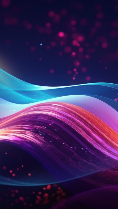 Experience the allure of abstract art with this AI-generated 4K wallpaper showcasing glowing layers. With its vibrant and futuristic appearance, it offers a captivating option for high-resolution displays.