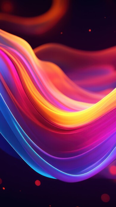 Immerse yourself in a visually captivating abstract world with this AI-generated 4K wallpaper featuring vibrant neon-colored layers. Perfect for high-resolution displays, it offers an artistic and dynamic digital art experience.