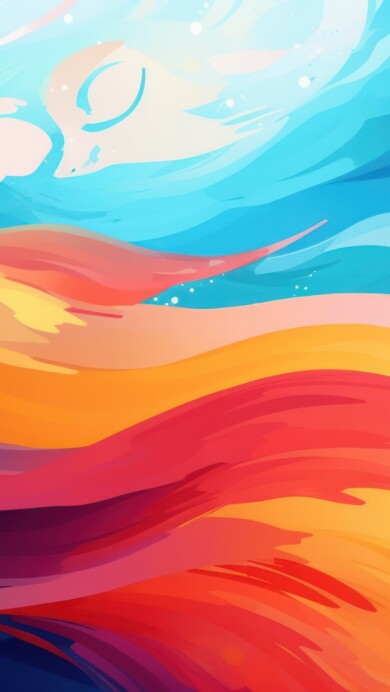 A high-resolution 4K wallpaper displaying a vivid and abstract vector artwork illustration created by AI. This digital art piece features a burst of vibrant colors and modern design, suitable for desktop or mobile backgrounds.