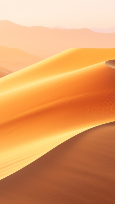 Immerse yourself in the tranquility of a desert landscape with this AI-generated 4K wallpaper displaying sand dunes during the day. Ideal for high-resolution displays, it captures the serene beauty of the desert scenery in daylight.