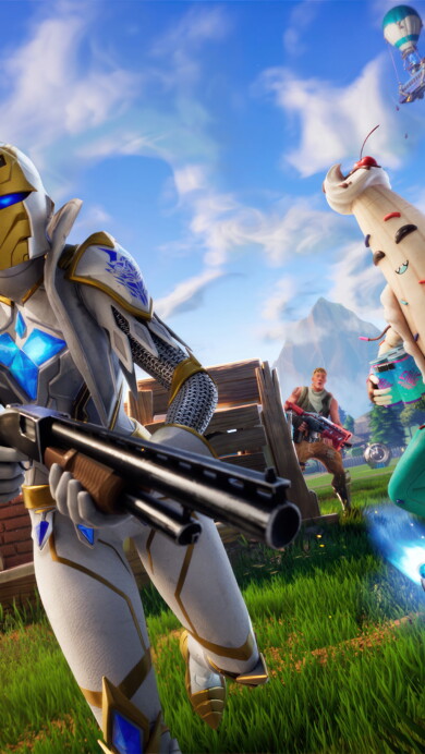 A nostalgic 4K wallpaper highlighting the iconic OG Battle Pass skins from Fortnite, capturing the essence of the game's early days with legendary characters and their original outfits, creating a visual journey through the evolution of Fortnite's vibrant universe.