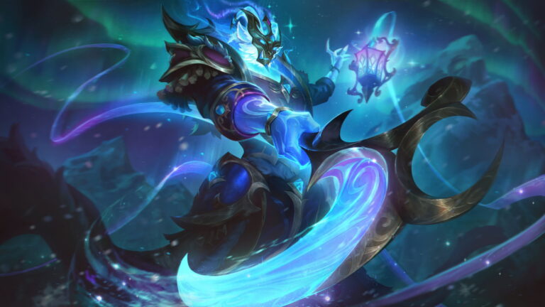 A captivating 4K wallpaper showcasing the Thresh Winterblessed Skin in League of Legends. Explore the chilling beauty of this high-resolution image, perfect for gaming enthusiasts eager to enhance their desktop or mobile display with the icy and formidable essence of Thresh's Winterblessed Skin in the world of League of Legends.