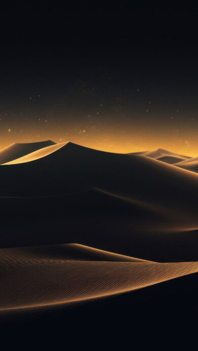 Immerse yourself in a striking desert landscape with this AI-generated 4K wallpaper showcasing deep yellow sands. Ideal for high-resolution displays, it captures the captivating essence of a vast and golden desert scenery.