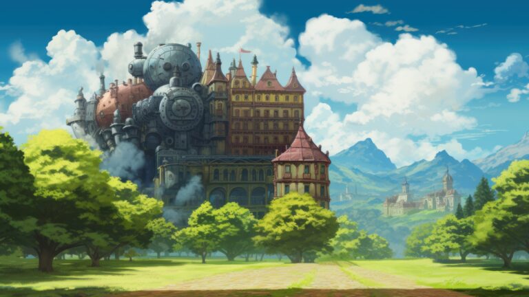 Immerse yourself in a magical adventure with this AI-generated 4K wallpaper inspired by fantasy castles. Although not a direct representation, it captures the essence of a whimsical and enchanting world, perfect for high-resolution displays.