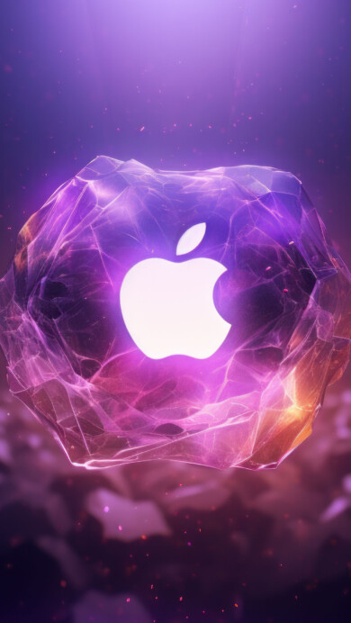 Immerse yourself in the fusion of elegance and technology with this AI-generated 4K wallpaper featuring a creative interpretation of the Apple logo in a stunning purple glass design. Although not a direct representation, the digital art composition adds a touch of sophistication and innovation to your high-resolution displays.