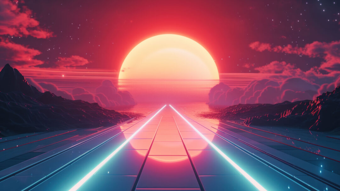 Transport yourself to a bygone era with this AI-generated 4K wallpaper capturing the essence of a retro sunset on a neon-lit street. Perfect for high-resolution displays, it offers a nostalgic and vibrant digital art composition, creating a visually captivating atmosphere reminiscent of a vintage cityscape.