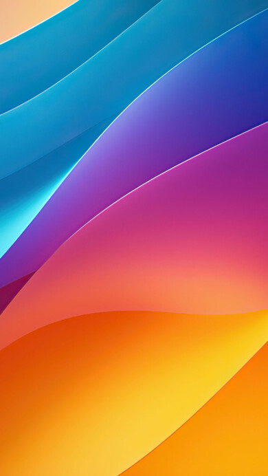 A mesmerizing 4K wallpaper featuring smoothly flowing gradient curves, gracefully generated by AI, creating an artistic and colorful masterpiece. The high-resolution image is perfect for enhancing your desktop or mobile background, offering a visually captivating experience with its dynamic design.