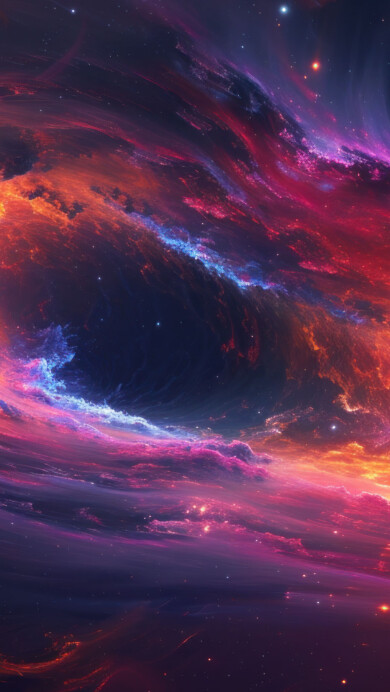 Immerse yourself in the dynamic beauty of the cosmos with this AI-generated 4K wallpaper featuring a vibrant flow in space. Perfect for high-resolution displays, the digital art composition captures the energetic and celestial essence, creating a visually captivating experience that transports you to the wonders of the universe.