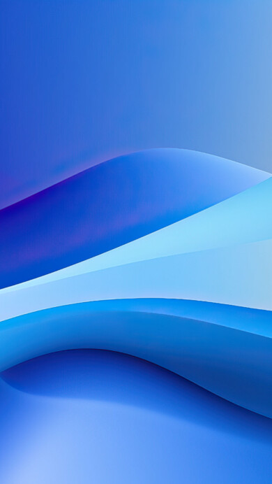 An elegant 4K wallpaper features mesmerizing blue flowing shapes that gracefully intertwine, creating a captivating visual display.