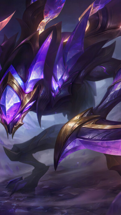 A stunning 4K wallpaper featuring the Crystalis Indomitus Kha'zix skin from League of Legends. This high-resolution digital artwork showcases the predatory evolution of the legendary creature, Kha'zix, in intricate detail. Ideal for gaming enthusiasts, this wallpaper brings the ferocity of the champion to life on your desktop or mobile screen.