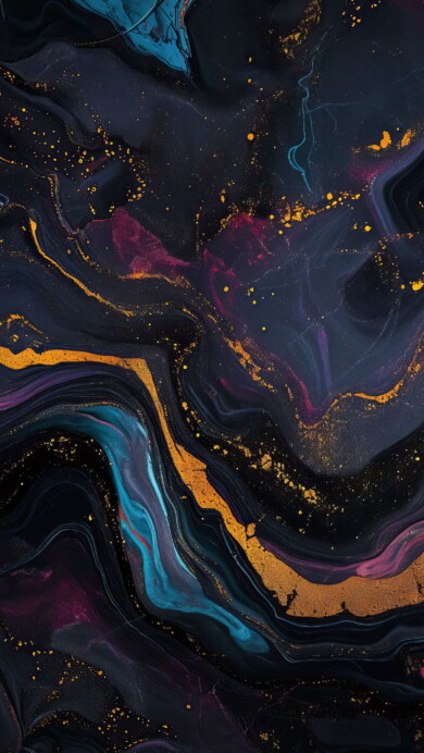 A mesmerizing 4K wallpaper presents a galactic marble abstract created by AI, blending cosmic elements into a swirling masterpiece. Vivid colors dance across the canvas, evoking a sense of celestial wonder.