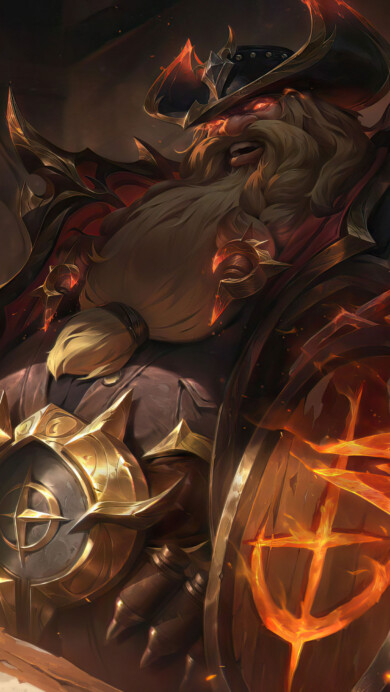 A mesmerizing 4K wallpaper featuring the High Noon Gragas skin from League of Legends.