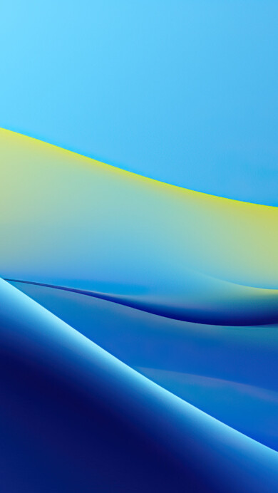 A stunning 4K wallpaper featuring abstract blue and yellow waves flowing seamlessly together. The vibrant colors and fluid design create a visually captivating experience, perfect for enhancing the look of your desktop or mobile background.