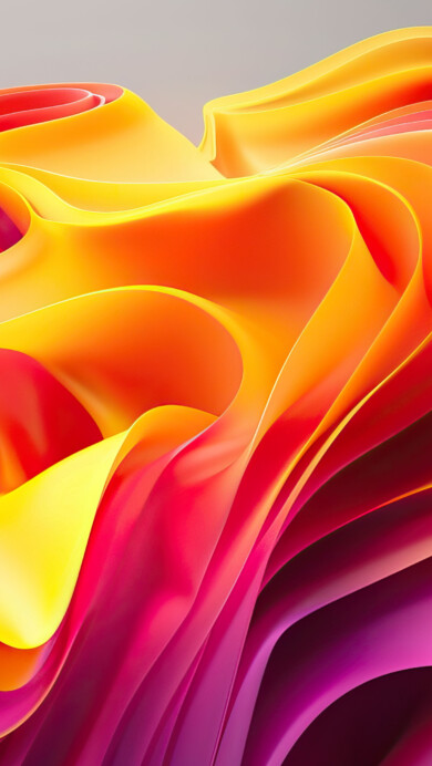 A mesmerizing 4K wallpaper featuring abstract silk swirls in vibrant colors. The smooth, flowing lines create an elegant and dynamic visual, perfect for enhancing the aesthetic of your desktop or mobile background.